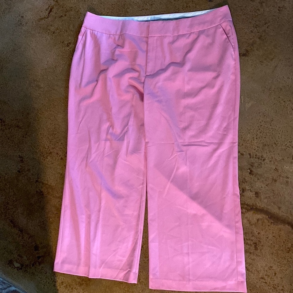 JESSICA London pink‎ wide leg flat front dress slack pants